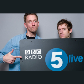 The Elis James and John Robins show on BBC Radio 5 Live