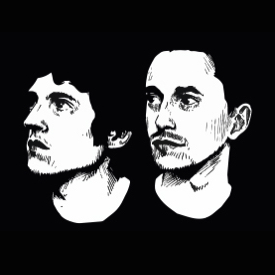 Elis James and John Robins portrait illustration