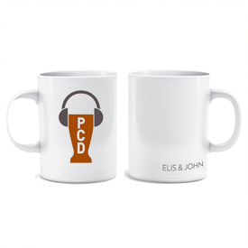 Elis James and John Robins podcast merchandise PCD mug